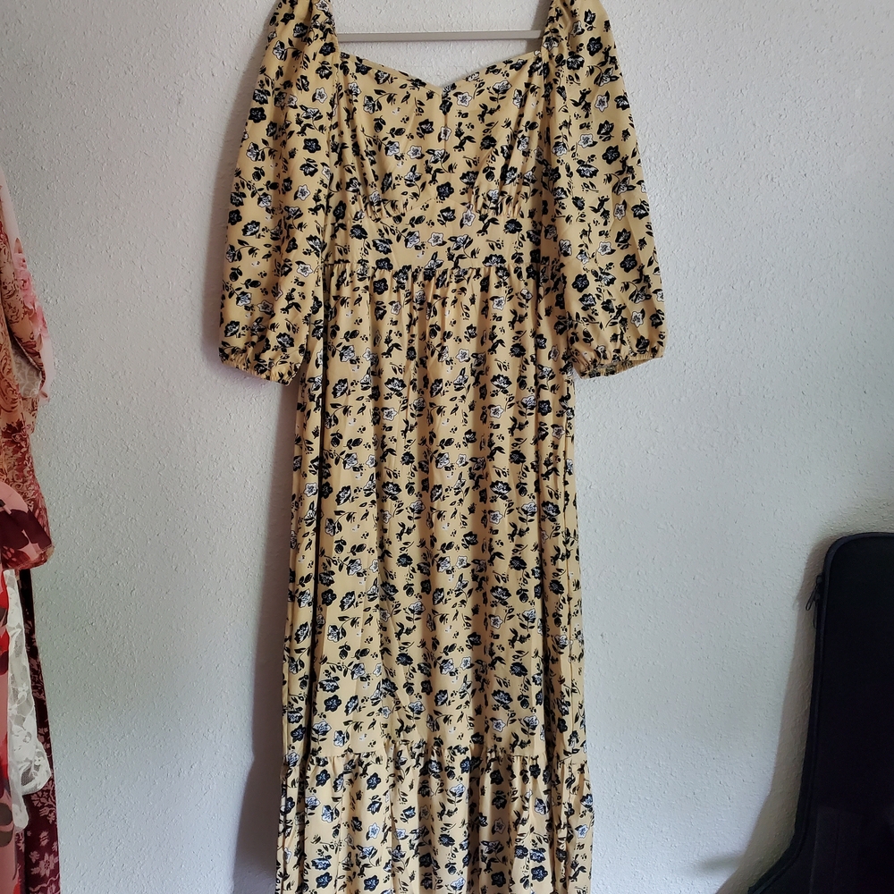 Yellow Floral Dress